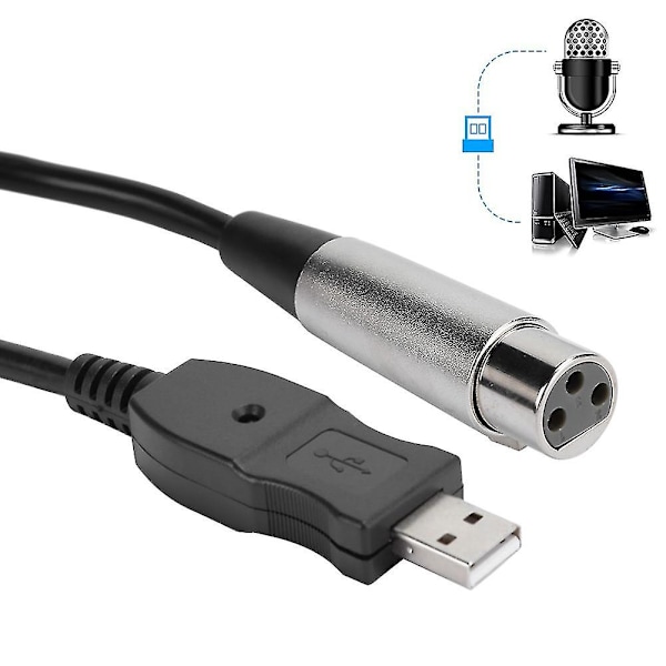 3M USB till XLR mikrofonlänk kabeladapter sladd