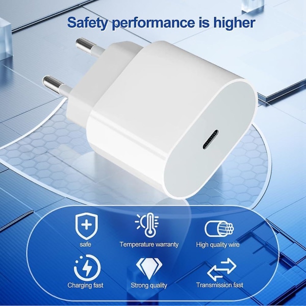 Usb C Hurtiglader 2-pakning, 20w Strømforsyning Pd 3.0 Ac Adapter Usb C