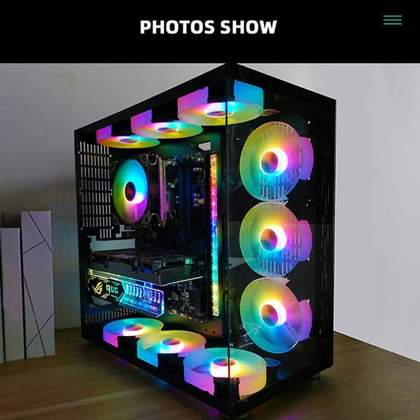 RGB Computer Heatsink Køler Radiator 14cm Yuhuan 140 Mm Coolmoon Køleventilator