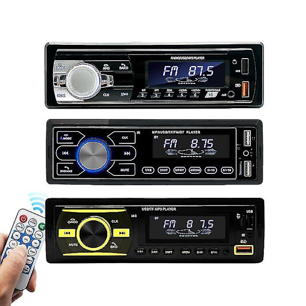 Auton äänentoisto Mp3-soitin USB-laturi Autoradion Subwoofer 1 Din Auton Bluetooth Mp3-soitin