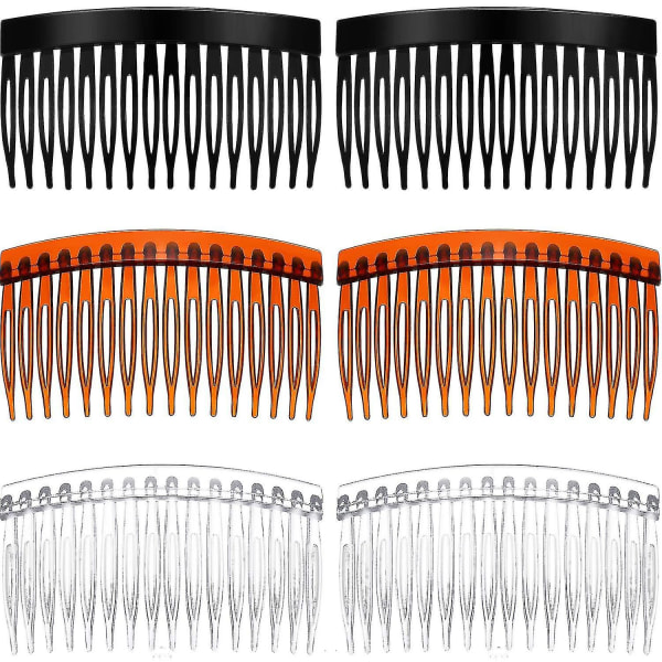 6 kpl hiuskammat Slide Tortoise Smooth Hair Comb