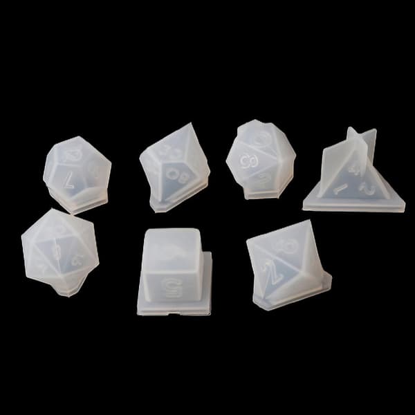 Harpiksstøbning Polyhedron Spil Terningforme Talforme Til Diy Brætspil