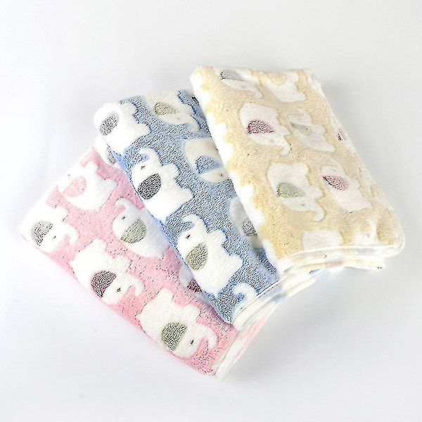 Fluffy Pet Teppe Super Soft Flannel Teppe For Hunder, Valper Og Katter - Sett Av 3
