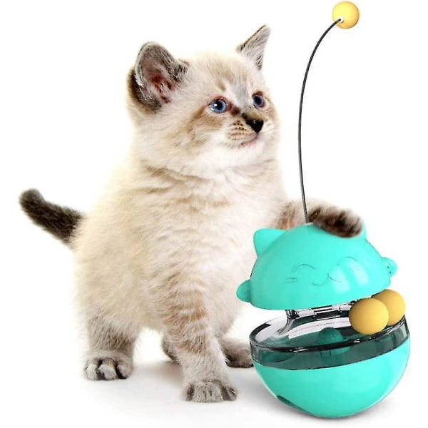 Interaktiivinen kuppi 4 in 1 -chat-lelu - Hauska eläinten koulutus - Hauska kissanlelu - Hidas syöttölaite - Kissan keppi