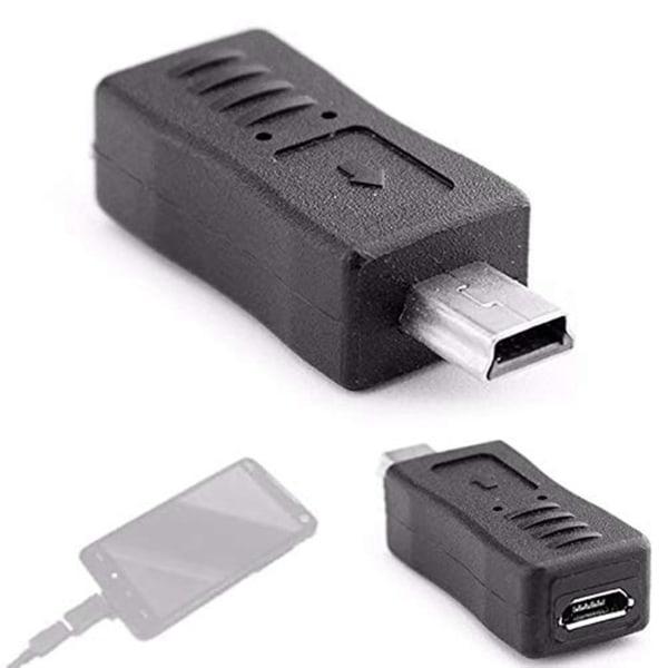 Micro-USB hane till Mini USB hona adapter T-port adapter