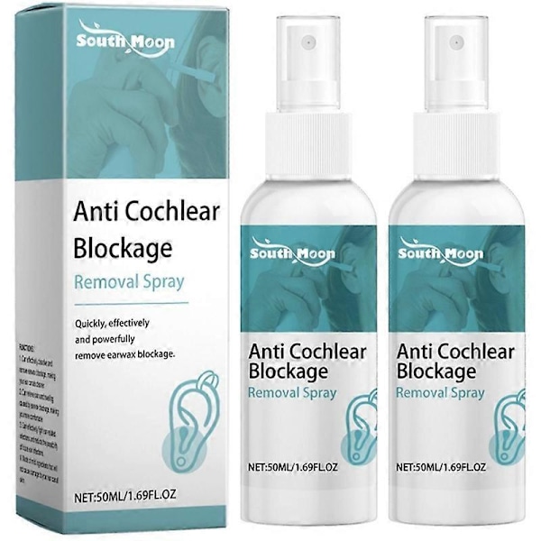 Anti Cochlear Blockage Removal Spray TinniDrop Tinnitus Relief för Öronringningar 2pcs