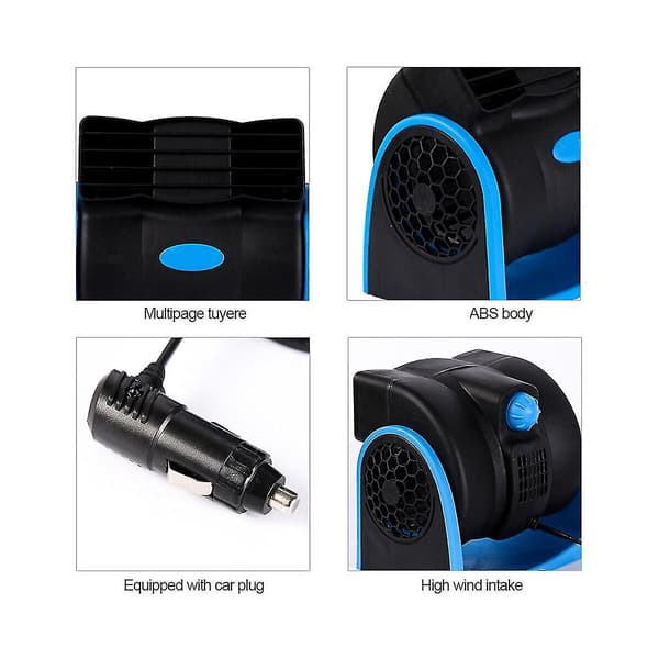 12v Universal Billadapter Bladløs vifte Luftvifte Bilutstyr