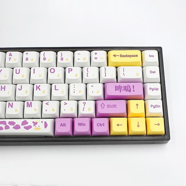 Taro Cow Custom Keycaps Pbt Xda Profil Keycaps för Cherry Mx Switch Key Set