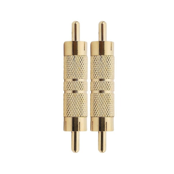 Professional Rca Male To Male Rca Coupler Adapter Converter Connector Gold Plated (2 Pack)