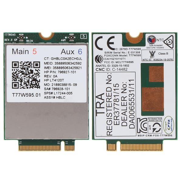 4g Wwan til M.2 150mbps Lte Modem T77W595 til Hp Elitebook 850 G3 Notebook Pc