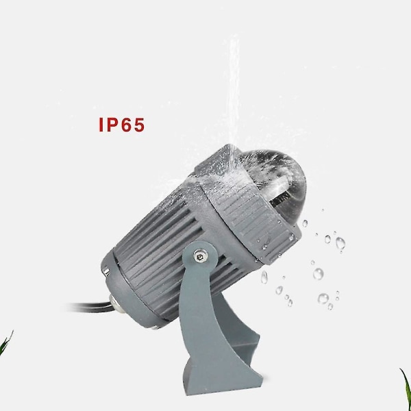 10W LED Enkelt Utomhus LED Spotlight Vattentät IP65 Långkastande Stråle Smal Utomhusbelysning Floodlight Väggbelysning Lampa (färg: Varmvit