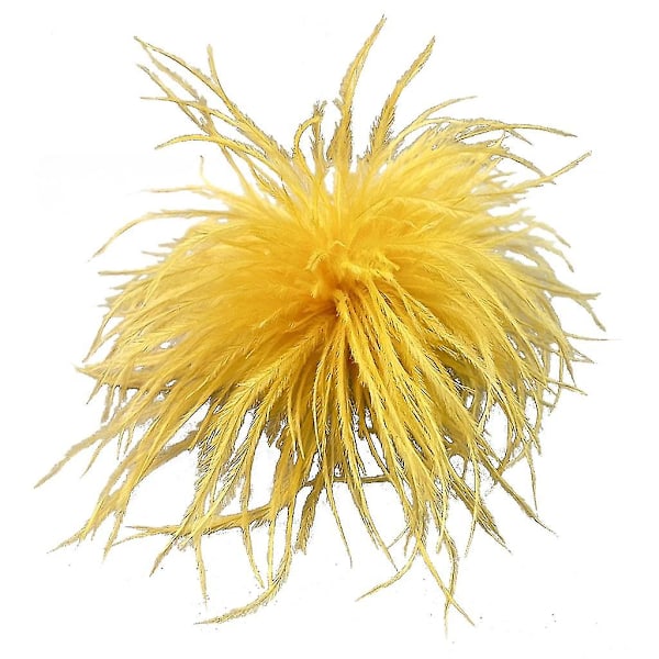 Fjäderbrosch Fjädrar Corsage Kläddekorationer Material Strutsfjäder gold