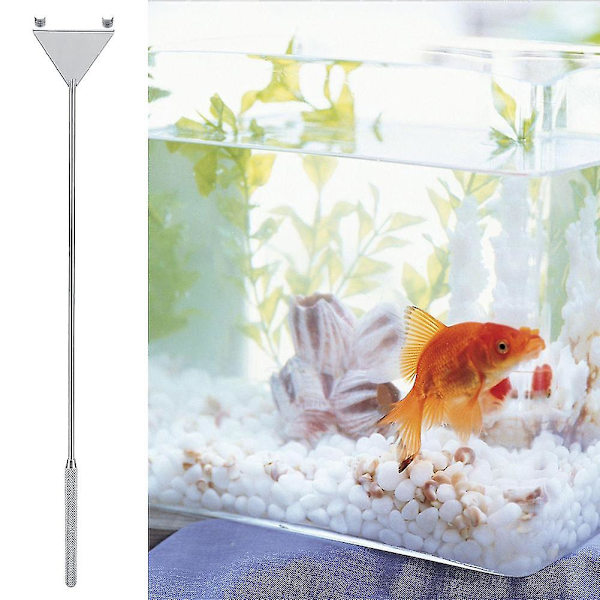 45cm Smal Rustfrit Akvarium Fisk Plante Tank Rengøringsværktøj i Rustfrit Stål