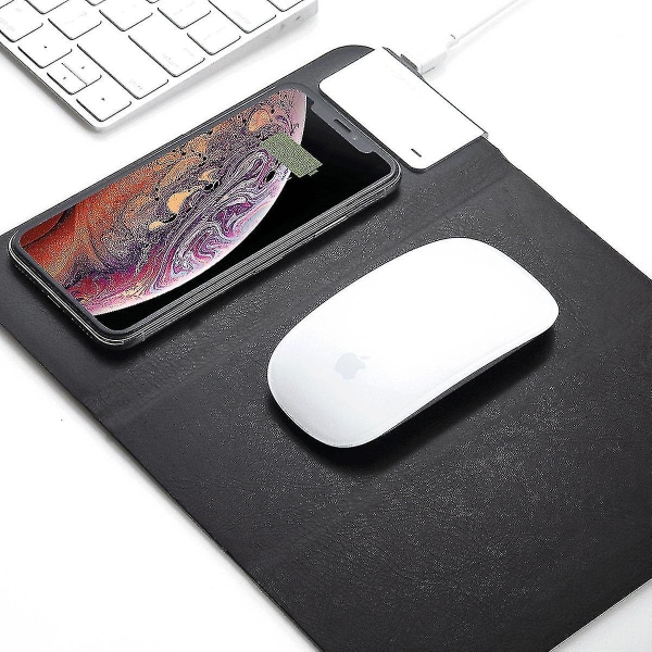 Smartphone Fast Wireless Charger Stand Mat Bærbar trådløs 2 i 1 lader