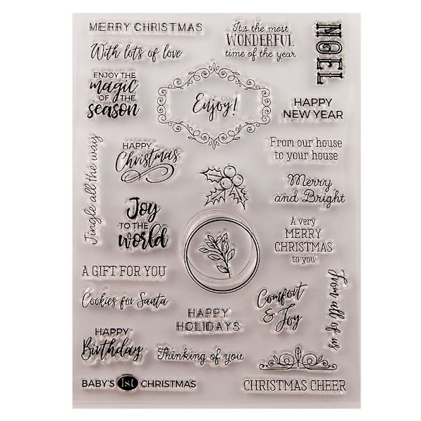 Grattis på födelsedagen Jul Silikon Klar Tätning Stämpel Diy Scrapbooking Prägling Ph