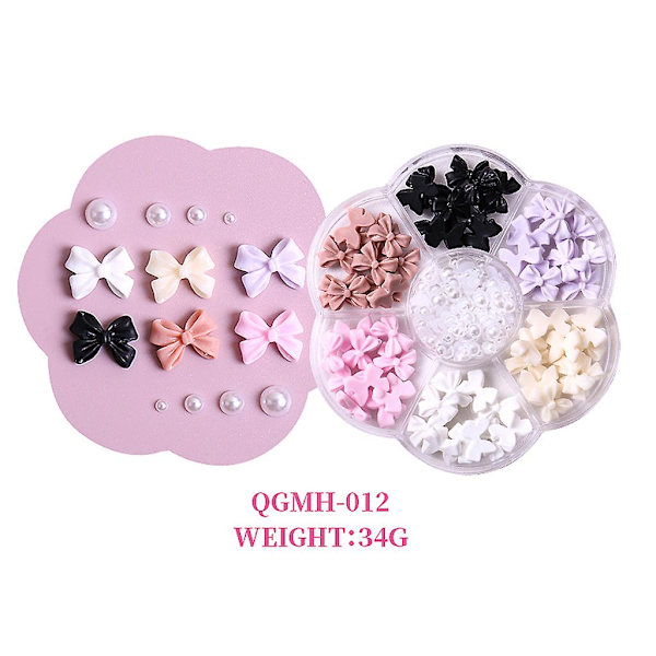 3D-kynsien koristeet, rusetit, kynsien koristeet akryylikynsiin Style 12