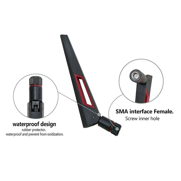 2 stk. High-gain routerantenne Sma 10dbi interface dual-band antenne trådløs