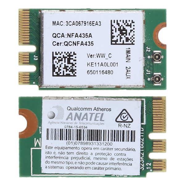Kevyt langaton sovitinkortti Qca9377 Qcnfa435 802.11ac 2.4g/5g Ngff
