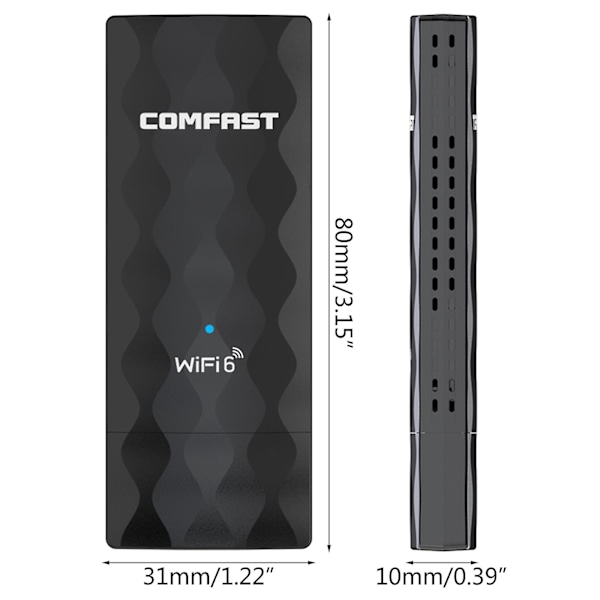 Comfast951ax Usb3.0 1800mbps 5ghz 2.4ghz Dual Band Dual Antenne Trådløs Wifi 6