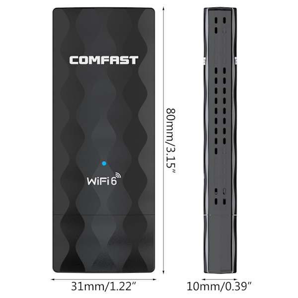 Comfast951ax Usb3.0 1800mbps 5ghz 2.4ghz Kaksikaistainen kaksoisantenninen langaton Wifi 6