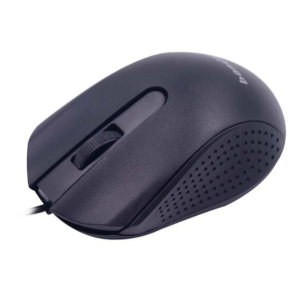 1 stk kablet mus 3 knapper bærbar ergonomisk mus optisk mus for bærbar datamaskin (svart)