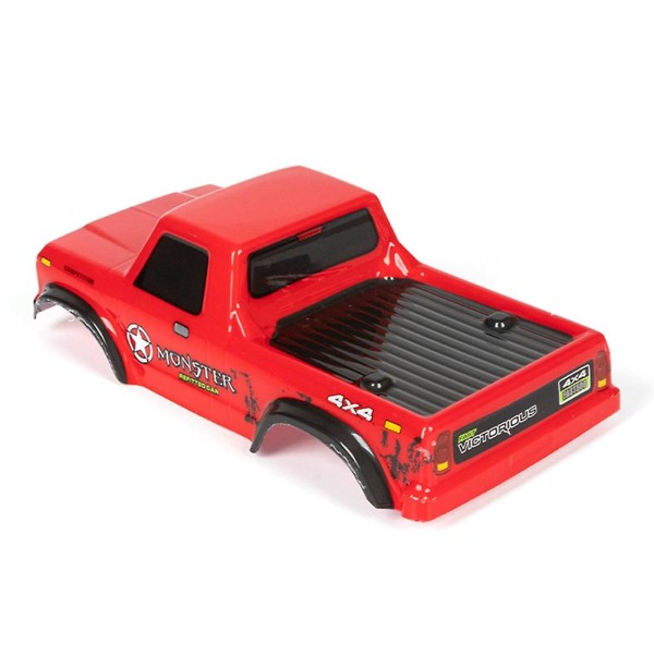Mjuk plast kaross för Axial Scx24 1/24 RC Crawler bil DIY uppgraderingsdelar, röd