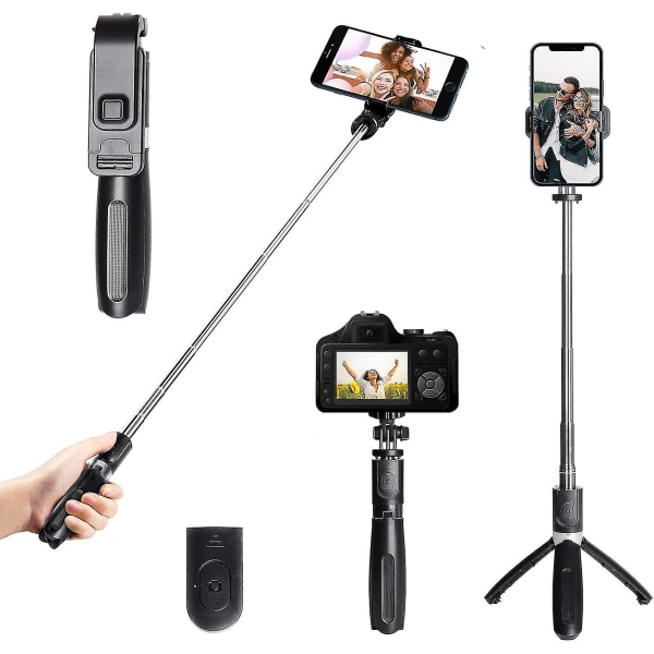 Selfie Stick -jalusta, kannettava ja joustava kolmijalka langattomalla kaukosäätimellä Heilwiy Gift