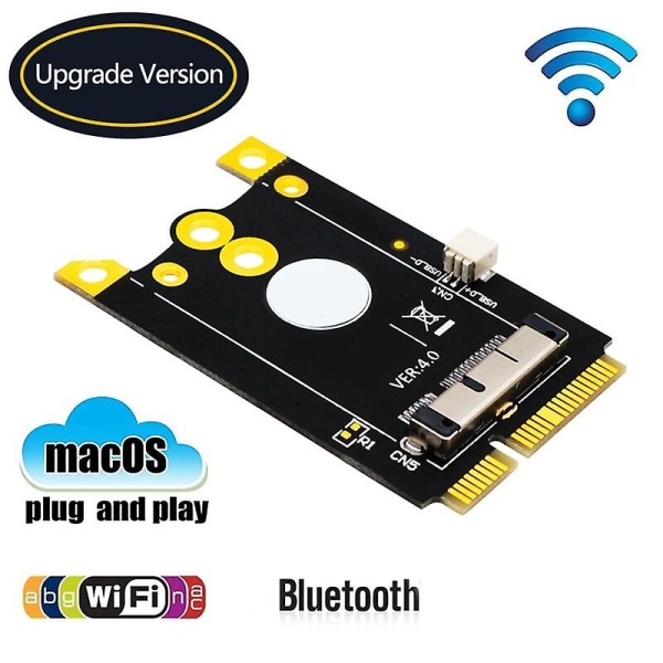 Opgraderet version Mini PCIe (MPCIe) konverteradapterkort 12+6 pins WiFi-kort til Mini PCI-E til Broadcom BCM94360CD