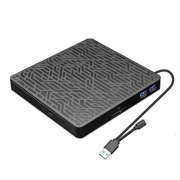 Ulkoinen Dvd Vcd -asema Polttimelle Dual Usb3.0 Sd Tf Hub C D Lukija Kirjoitin Pc:lle