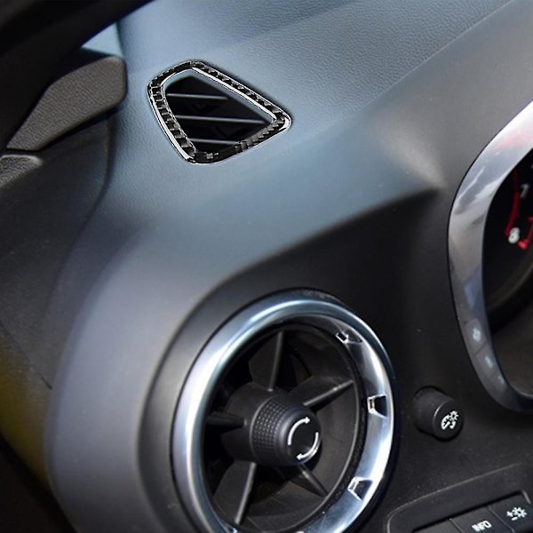 2 stk./sæt Carbon Fiber Dashboard Luft Udløb Ramme Stickers Til Chevrolet Camaro