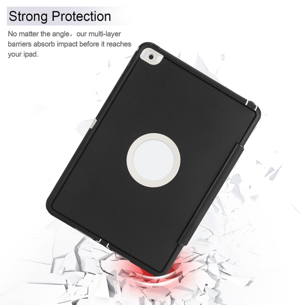 Smart Cover Shockproof Stand Case Magnetisk Protector Til Apple Ipad Air 2 Grå