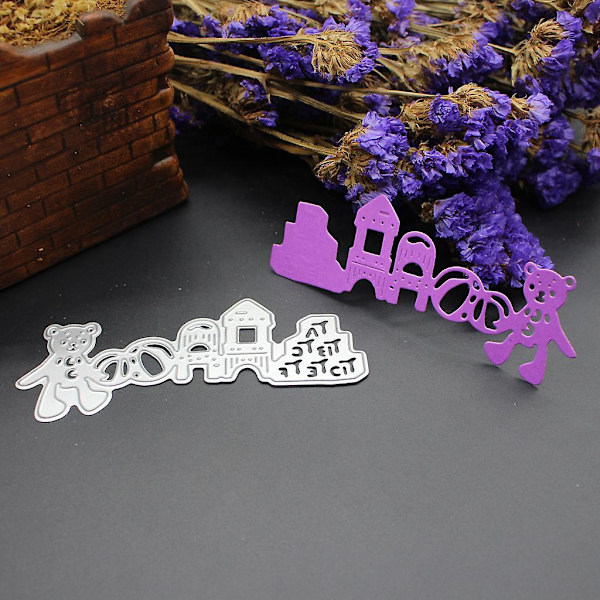 Bjørne-skærestans stencil DIY Scrapbooking Album Papirkort Embossing DIY Håndværk