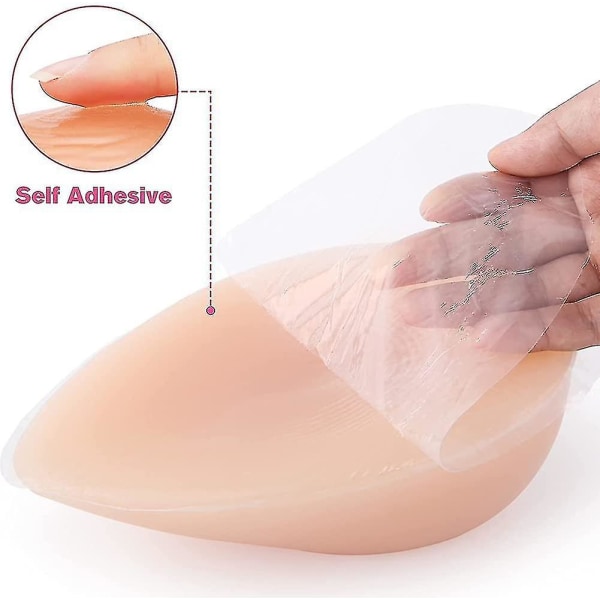Selvklæbende silikonebryster danner falske bryster til mastektomiprotese