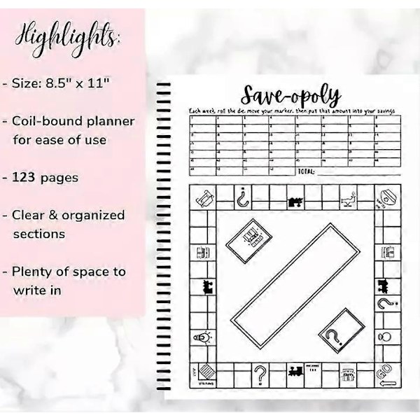Bullet Dotted Journal Spil, Bullet Journaling Spil Notebook, til Planlæggere, Opsparing