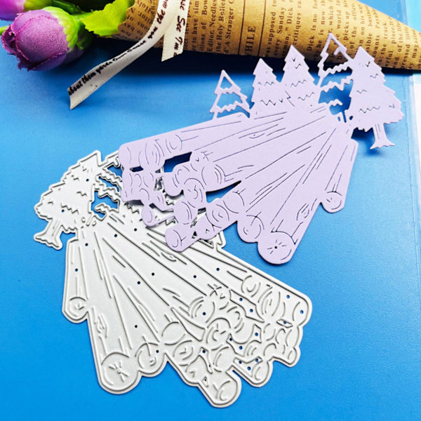 Forest Tree Wood Metal Cutting Dies Embossing Stencil Diy Scrapbooking Template