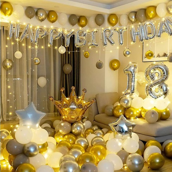 14 stk kroneballonger gullfolie kroneballong til bursdags bryllupsfest babydusjpynt 4 gigantiske og 10 ministørrelser