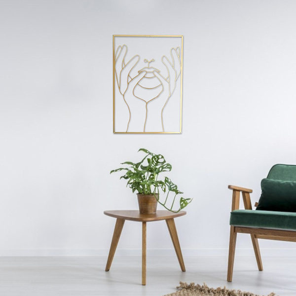 Sæson- og feriedekorationer Metal Modernisering Abstrakt Fresco Værelse Abstrakt Kvindekrop Form Kunst