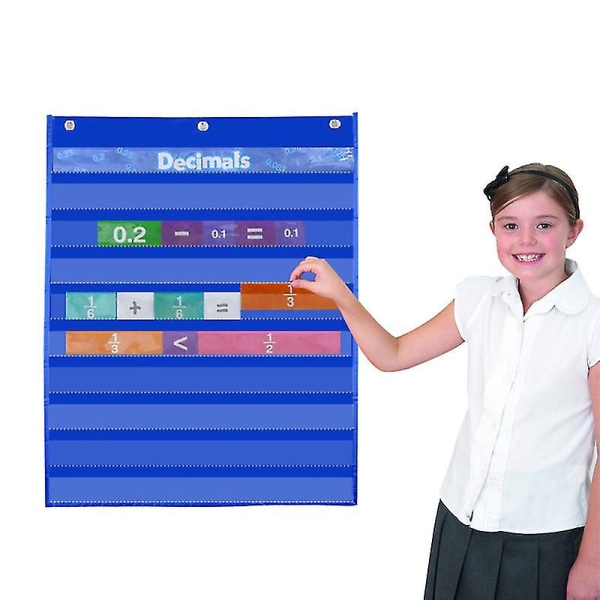 Klasseværelsestilbehør Lommediagram med brøker decimaler Kort Hængediagram Pædagogisk undervisningsværktøj Dekorationsforsyninger
