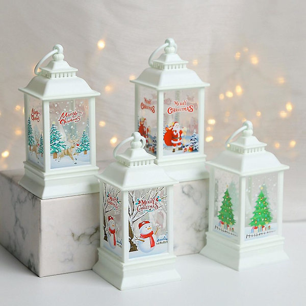Julelykt Hengevindlampe Hengelantern Led Julenisse Snømann Dekor christmas tree
