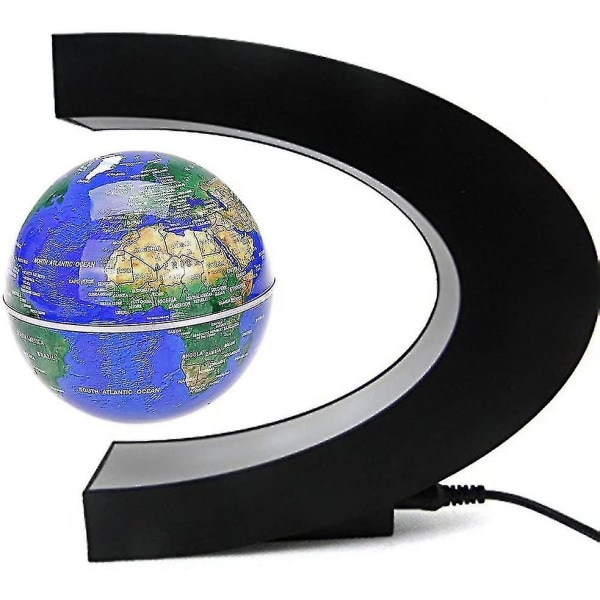 Flydende Globe Med Led Lys C Form Magnetisk Levitation Floating Globe World
