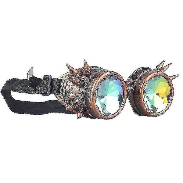 Muoti Steampunk Kaleidoskooppi lasit Niitit Cosplay suojalasit