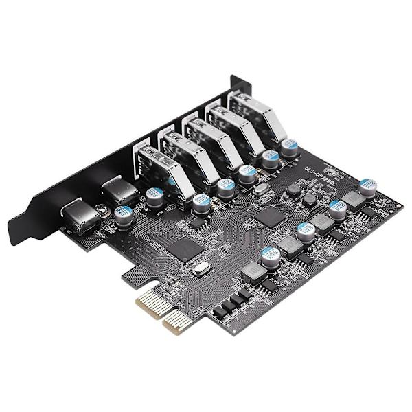 Pci-e til Usb 3.0 7-port udvidelseskort, Pci Express Usb 3.2 tilføjelseskort, internt Usb3 Hub Converte