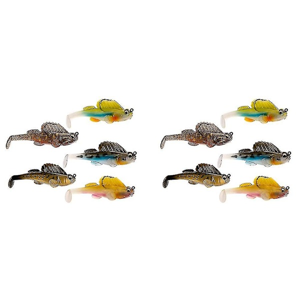 10x Myke fiske Soft Bait Lead Jig Dark Sleeper Swimbaits