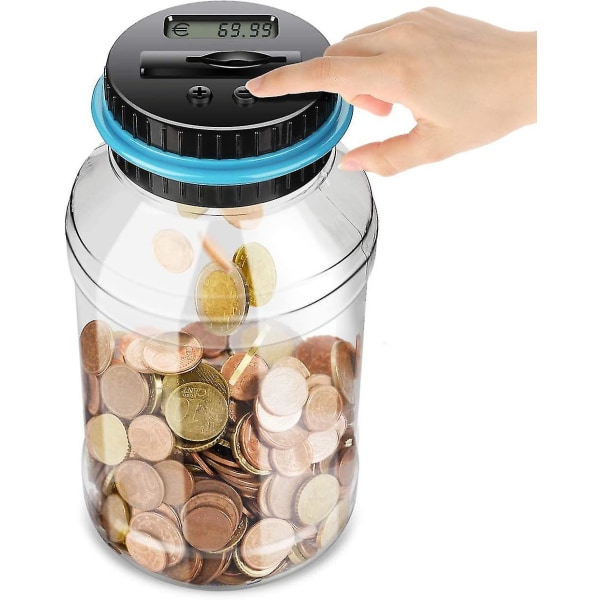 Money Box Counter Piggy Bank With Lcd Display, Automatic Coin Counting Glass Money Box Large Capacity, Digital Piggy Bank Children Friends