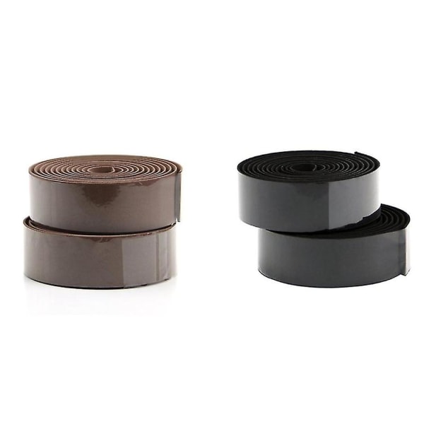 2 par sykkelstyre kork håndtak bar grep tape + 2 bar plugger - svart og kaffe