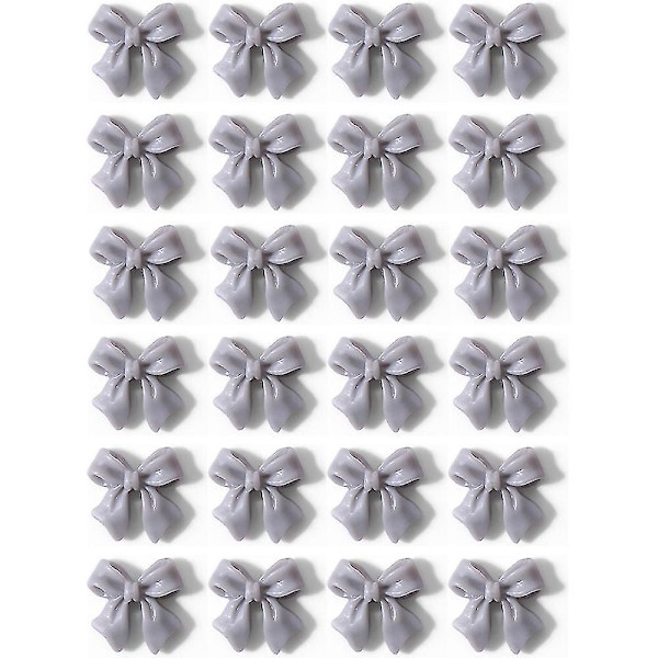 3D Sløyfe-neglepynt for akrylharpiks, flatbakside, neglekunstdesign, sommerfuglneglepynt, fargerike sløyfe-negletilbehør for DIY-manikyrtips DIY-håndverk