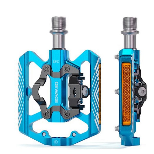 Ultralette Antislip CNC BMX Landevejscykel Pedal Cykling 3 Forseglede Lejer Cykelpedaler Spd Pedaler, Blå