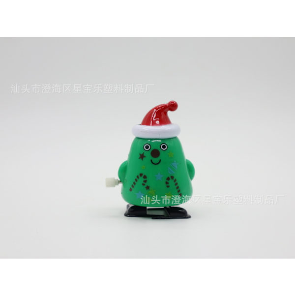 Vind-upp leksaker för barn, Vind-upp gående jultomte älg vind-upp leksaker, julklappar walking chubby christmas tree