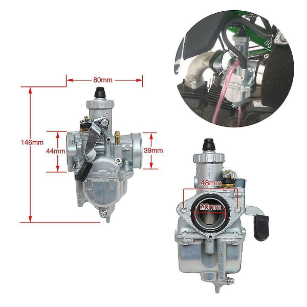 Vm22 26mm kaasutin teho suutin Mikuni kaasuttimeen 110cc 125cc 140cc mönkijä ATV lika pyörä