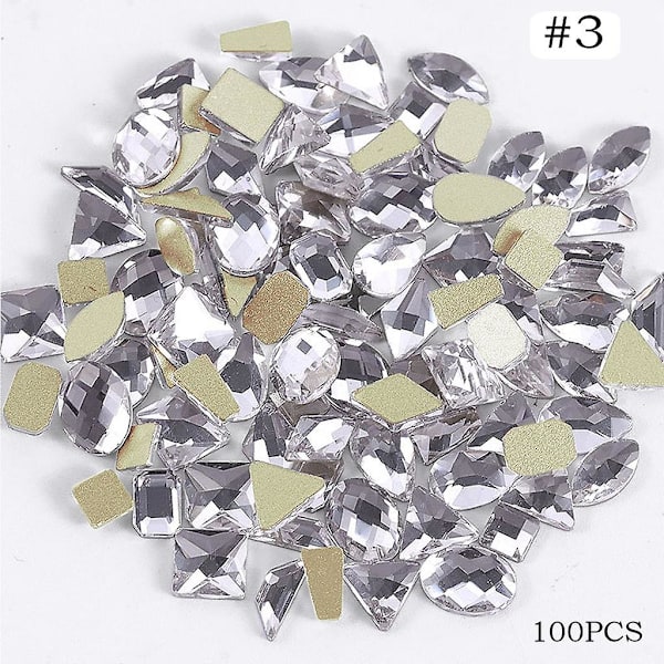 Negle Rhinestones Multi Shapes Crystal Gems Til 3d Negle Kunst Dekorationer